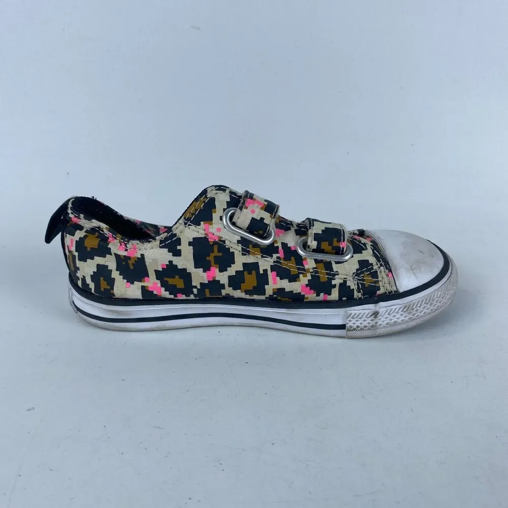 Converse All-Star CTAS 2V‎ OX Infant Baby Shoes Size 9 Multicolor Cheetah Pixel